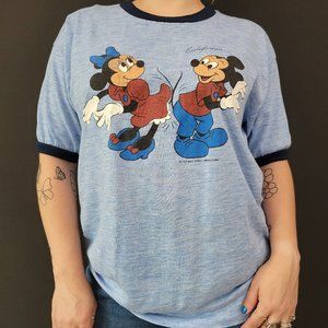 1979 Mickey and Minnie Mouse California Ringer T-Shirt